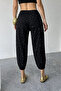 Women's Black Stone-Faced Modal Pants - 4