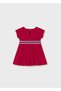 Baby Girl Marine Combed Cotton Dress Red - 2