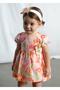 Baby Girl Floral Linen Dress Pink - 5