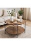 طاولة منتصف خشب و حديد VERO Wooden and Iron Coffee Table