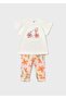 Baby Girl Printed Leggings Set Pink - 2