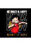 One Piece - Monkey D. Luffy - Anime Printed Unisex 100% Cotton Black T-Shirt - 2