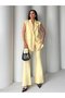 Belted Sleeveless Blazer Suit with Flap Pocket - 5