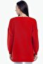 V-neck Long T Sleeve Back Long Front Short Slit Loose Cut Seasonal Basic Loose Knitwear Sweater - 2