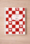 A5 Spiral Cardboard Cover Set of 2 Lined School Notebooks 80 Sheets Cherry - 3