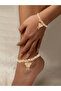 Women Gold Butterfly Charm Anklet and Bracelet Set - 2