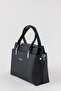 Pera Adjustable Strap, Embossed Lettering, Large Volume Women's Black Hand and Shoulder Bag Pbu5404 - 6