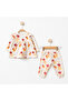 Baby Girl Pineapple Patterned 100% Cotton Sweatshirt Pants 2-Piece Top and Bottom Baby Set 3 Months-36 Months