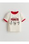 Lcw Kids Crew Neck Snoopy Printed Girls Crop T-Shirt - 3