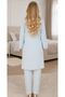 New Season Blue Breastfeeding-Friendly Spanish Sleeve Design Maternity Pajama Set 3-Piece Set - 5