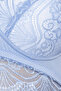 Padded Non-Wired Full Cup Multiway Longline Bralette in Periwinkle Blue - Lace - 3