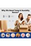 مستشعر الرطوبة ودرجة الحرارة الذكي MOES Tuya Zigbee ZSS-S01-TH-C-MS، مقياس رطوبة داخلي، تطبيق مراقبة - 3