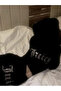 Black Premium Stone Velvet Tracksuit Set Top and Bottom Set - 7