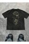 Balance Printed Acid Washed Unisex Oversized T-Shirt - Washed Unisex Oversized T-Shirt - 3