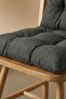 Pofidik Premium Chair Cushion 40X40 cm Anthracite Stitched and Laced Comfortable 1 Seating Cushion - 5