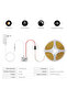 European Power Plug 5M Kit CCT 2700K-6500K Dresssing Table Makeup Mirror LED Light Strip COB 24V CCT - 2
