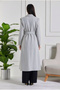 Button Detailed Pocketed Belted Coat with Patches - 4