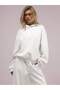 Oversize Fit Hooded Women's Sweatshirt 100% Cotton and 3 Threads