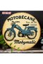 20x20 2D Flat 1pc Motobecane Round Aluminum Sign, Style Metal Tin Sign - Vintage Motorcycle Rustic