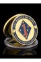 Gold United States 1st Marine Division Souvenir Golden Plated Coin No Better Friend,No Worse Enemy C - 7