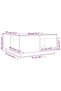 Coffee table, black, 80x81x36.5 cm, solid pine wood - 8