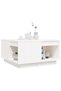 Coffee table, white, 60x61x32.5 cm, solid pine wood - 4