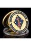 Gold United States 1st Marine Division Souvenir Golden Plated Coin No Better Friend,No Worse Enemy C