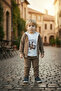 Waffle Fabric Sweet Hooded 100% Cotton Boys' 3-Piece Set