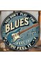 20x20 Vintage Blues Guitar Metal Sign - Retro Circular Iron Wall Decor for Bar, Cafe & Kitchen - 8