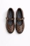 Stylish Daily Ballerina Shoes with Straps and Stone Detail in Patent Leather