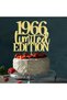 Gold 1pc1966 60th Birthday Cake Topper, Cheers to 60 Years Gold Glitter Cake Decor, Handmade Birthda
