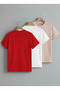 100% Cotton Oversize Fit Crew Neck 3-Piece T-Shirt - 2