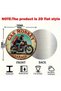 Round 20X20CM Vintage Gas Monkey Garage Wall Art - 7.8x7.8inch Round Aluminum Sign with Monkey Ridin - 3