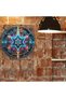 Round 20X20CM 1pc Vintage Star of David Hanging Aluminum Sign - Stylish Round Garden Wreath, 8-Inch, - 5