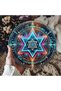 Round 20X20CM 1pc Vintage Star of David Hanging Aluminum Sign - Stylish Round Garden Wreath, 8-Inch, - 6