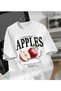 Unisex Men/Women Apples Colorful Custom Printed Oversize Cotton Crew Neck T-Shirt