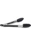 Metal Frying Tongs with Silicone Tips, Black Color, New Serving Tongs, 23 cm - 2