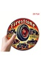 Round 20X20CM 2D Flat, 1pc Vintage Firestone Tire Metal Wall Art Sign - 8x8 Inch Retro Aluminum Deco - 3