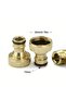 موصل صنبور نحاسي، محول خرطوم الخلاط، موصل سريع، محول وصلة خرطوم نحاسي مقاس 1/2 بوصة و3/4 بوصة... - 4