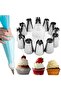 14pcs Large Piping Tips Set,Stainless Steel frosting tips with Reusable Pastry Bag,Cake Decoratin... - 8