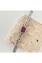 Chain Cord Silver Watch Claret Red - 2