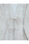 front Tie-Detail Linen Kimono Set with Trousers - Stone - 4