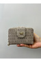Mink Black Leather Women's Wallet with Gold Detail - 3