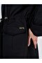 High Collar Cap with Pocket Detail Black - 6