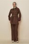 Velvet Suit with Belted Trousers 44342