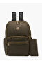 Solid Backpack with Pouch
