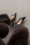 Costa Women's Heeled Wrinkled Leather Shoes Brown - 3
