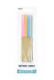 Tall Metallic Candles 6" 12ct - 3