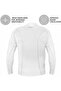 COMPRSSN Full Sleeve Compression Top, Large, White, stretch performance fabric. - 2