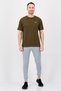 Men Sportswear Fit Short Sleeve Outdoor T-Shirt, Dark Olive - 3